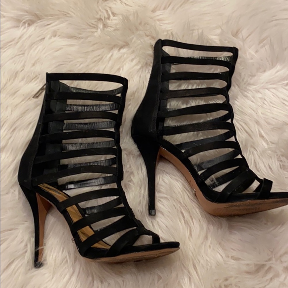 Strappy black Schultz Heels SZ 7
